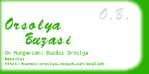 orsolya buzasi business card